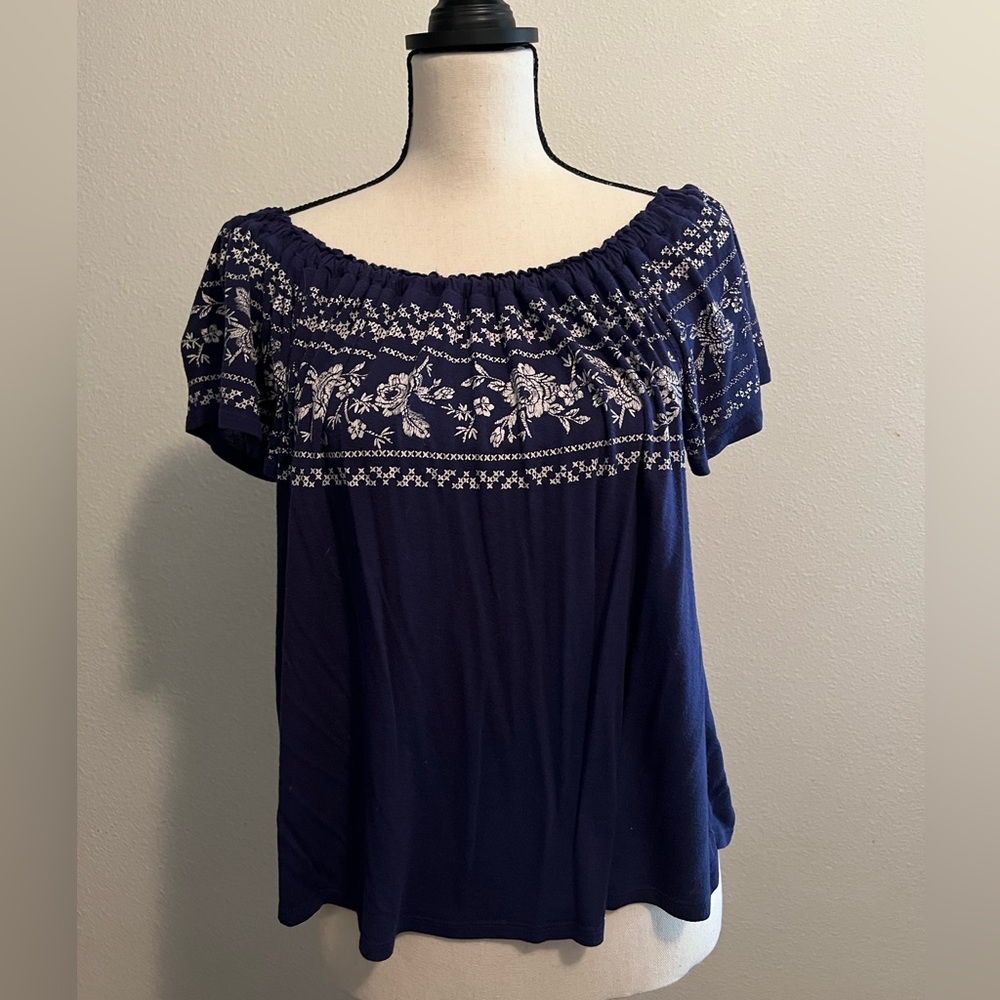 REWIND off the shoulder lightweight top